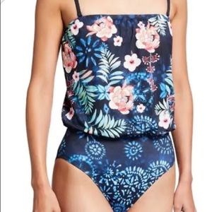 Johnny Was Annia Blouson one piece bathing suit M